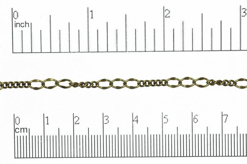5mm x 3mm & 1.7mm Figaro Figaro Chain Sold by The Foot - CH 830