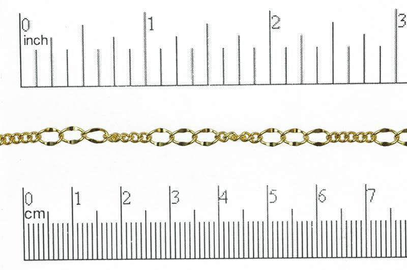5mm x 3mm & 1.7mm Figaro Figaro Chain Sold by The Foot - CH 830