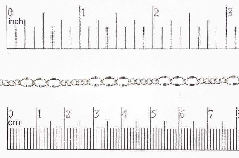 5mm x 3mm & 1.7mm Figaro Figaro Chain Sold by The Foot - CH 830