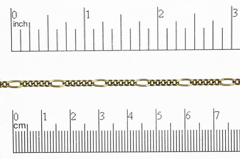 2.5mm Figaro Chain sold by the Foot - CH 831