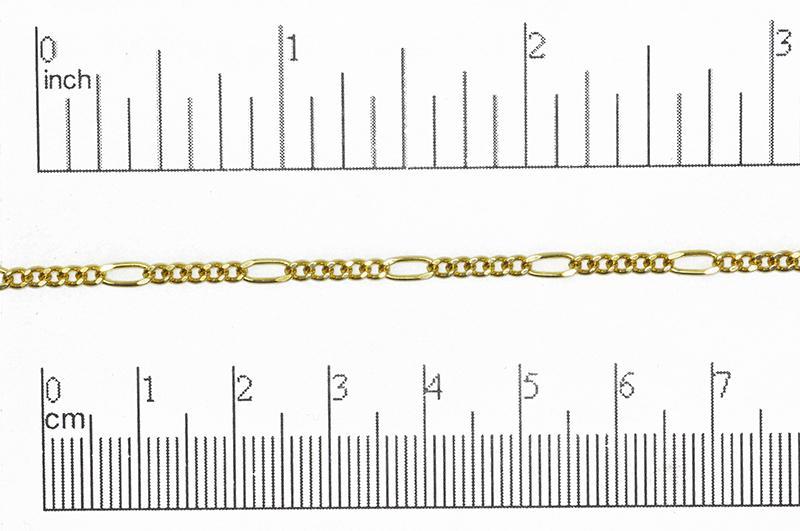 2.5mm Figaro Chain sold by the Foot - CH 831