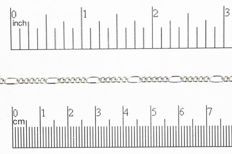 2.5mm Figaro Chain sold by the Foot - CH 831