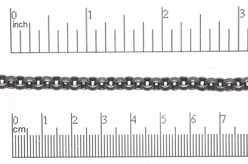 5mm Textured Rolo Chain Sold by The Foot - CH 834