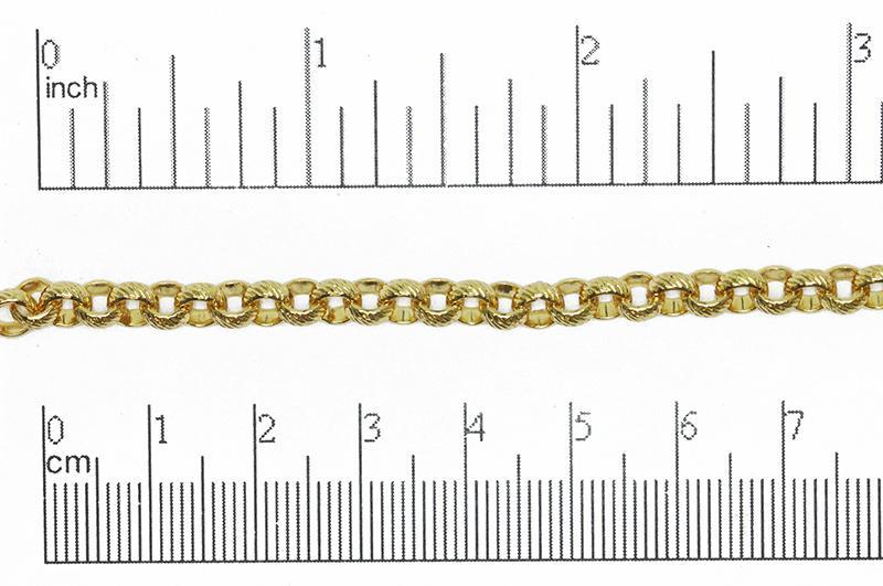 5mm Textured Rolo Chain Sold by The Foot - CH 834