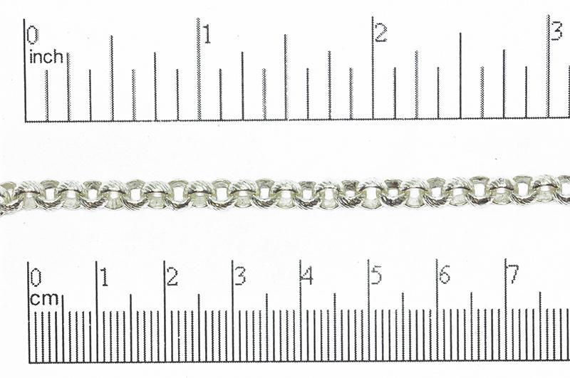 5mm Textured Rolo Chain Sold by The Foot - CH 834