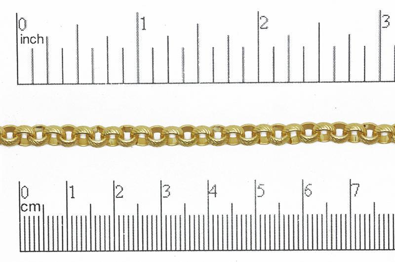 5mm Textured Rolo Chain Sold by The Foot - CH 834