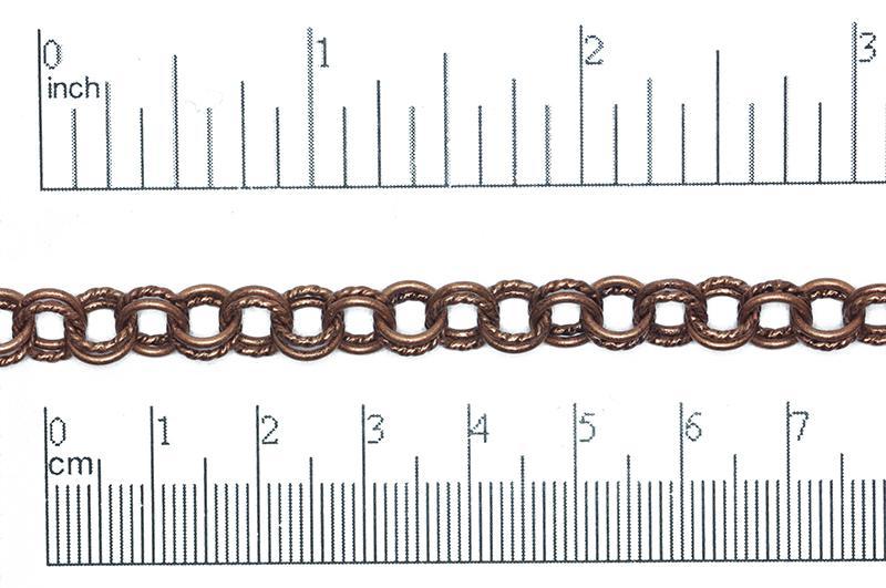 6.8mm Double-Link Cable Chain - Made of Brass - Sold by the Foot - Ch-838