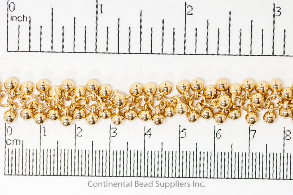 4mm Bauble Cluster Specialty Chain - Available in Multiple Colors - Sold by The Foot - CH 909