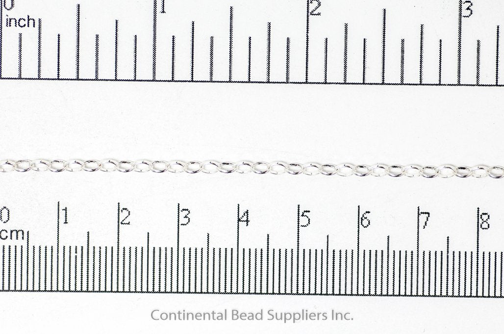 Rolo or Belcher Chain measures 2.5mm x 3.5mm sold by the Foot - CH 910