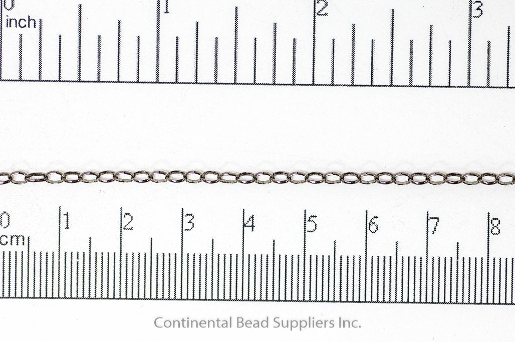 Rolo or Belcher Chain measures 2.5mm x 3.5mm sold by the Foot - CH 910