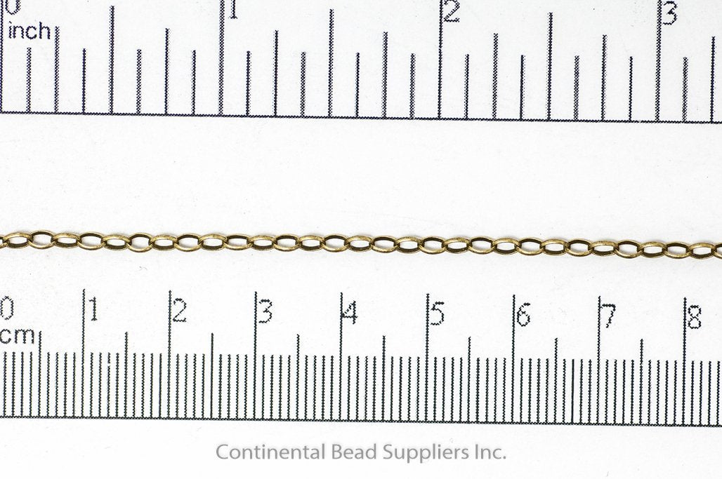 Rolo or Belcher Chain measures 2.5mm x 3.5mm sold by the Foot - CH 910