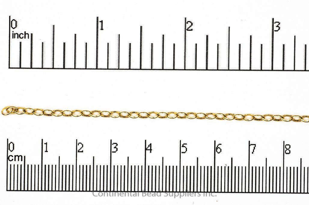 Rolo or Belcher Chain measures 2.5mm x 3.5mm sold by the Foot - CH 910