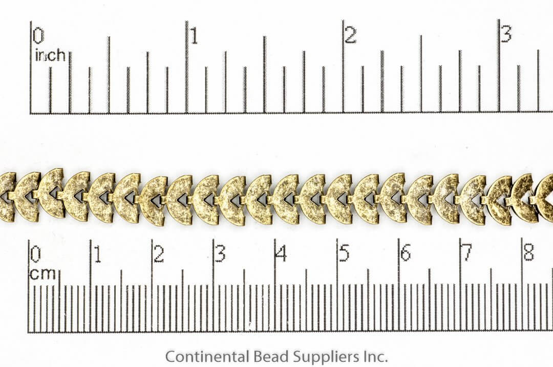 8mm Crescent Moon Style Specialty Chain Sold by The Foot - CH 915