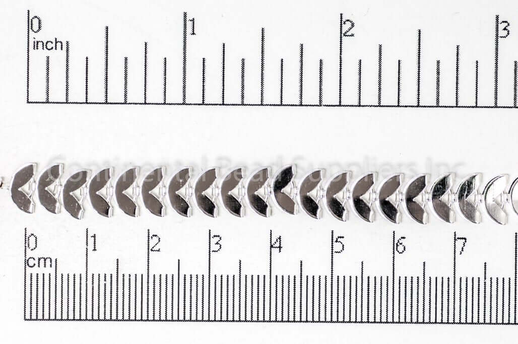 8mm Crescent Moon Style Specialty Chain Sold by The Foot - CH 915