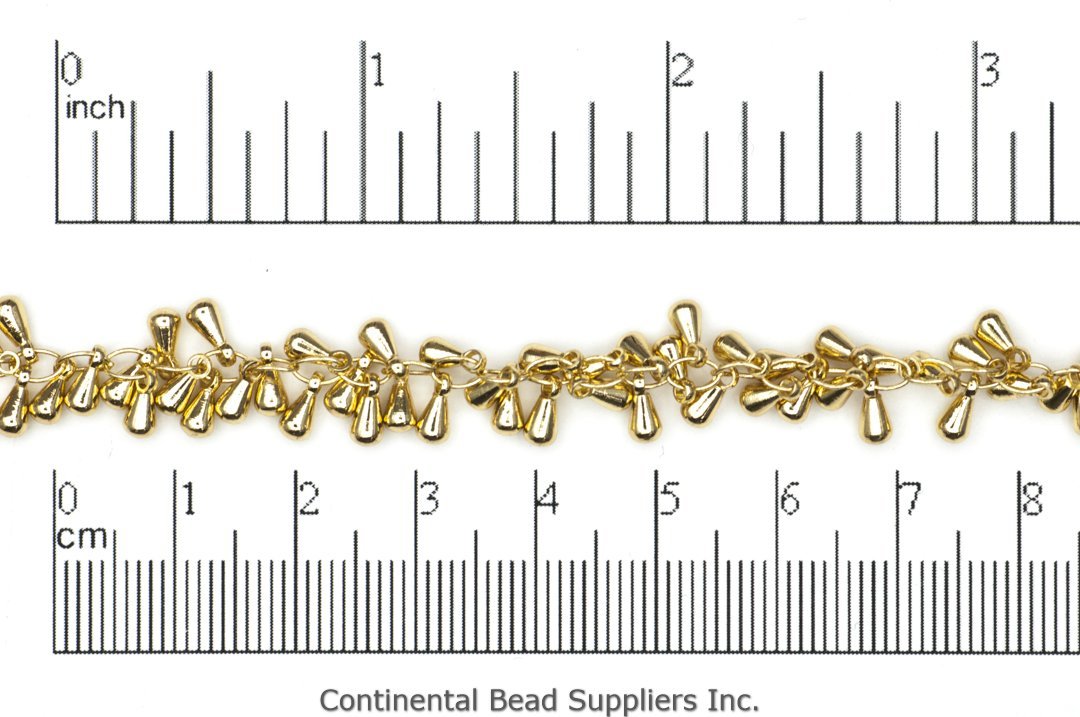 7mm Dangling Teardrop Bauble Specialty Chain Sold by The Foot - CH 920