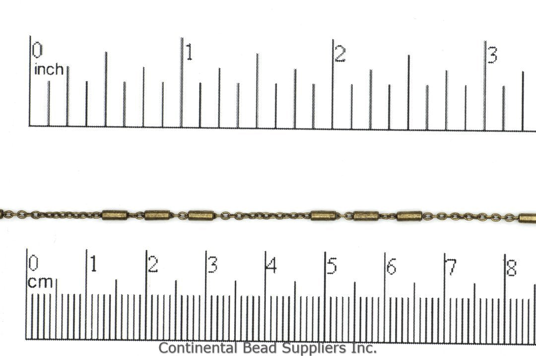 1mm Petite Three Bar Satellite Cable Chain - Made of Brass - Sold by the Foot - Ch-922