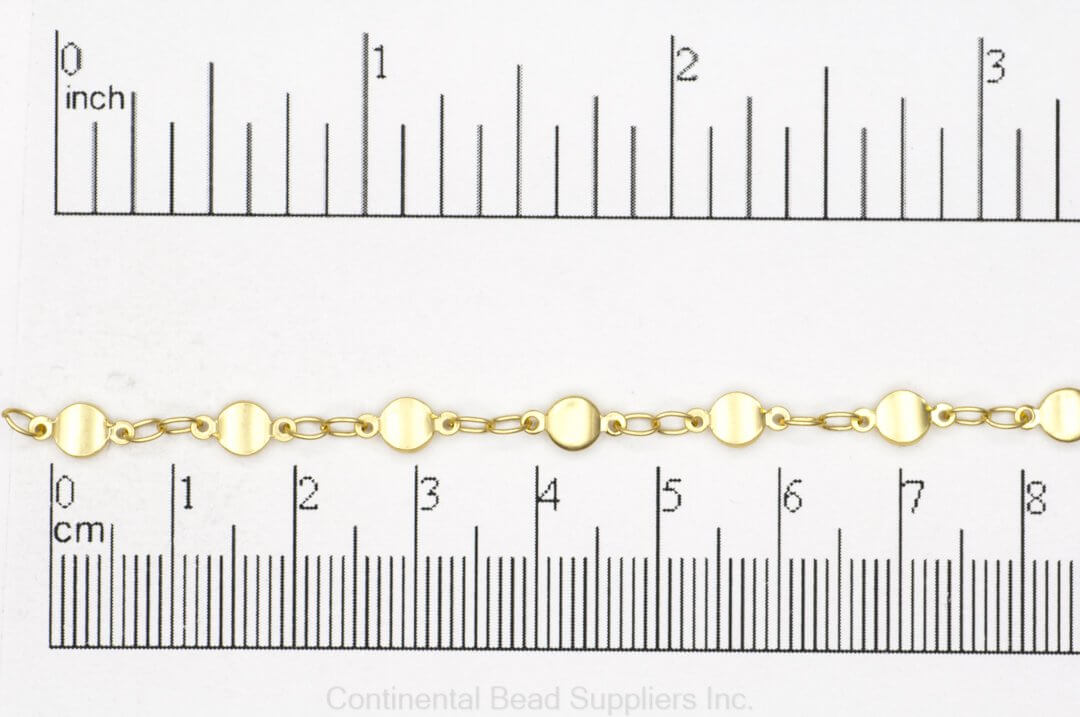 4.5mm x 1.75mm Vintage Disc Specialty Chain Sold by The Foot - CH 927