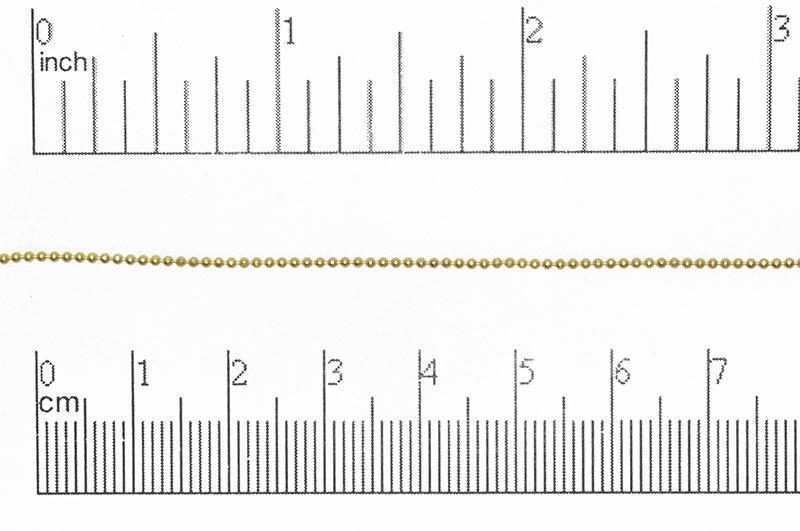 1mm Diamond Cut Ball Chain sold by The Foot - CH 851