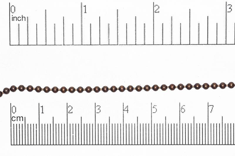2.3mm Ball Chain sold by the Foot - CH 850