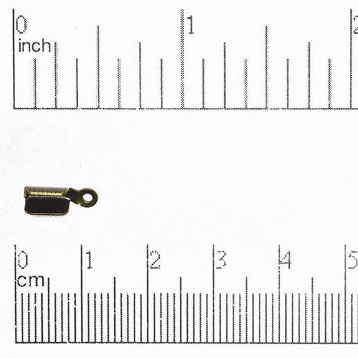Cord End Fold-Over 2.5mm for Cord or Chain Multiple Colors - Per Dozen