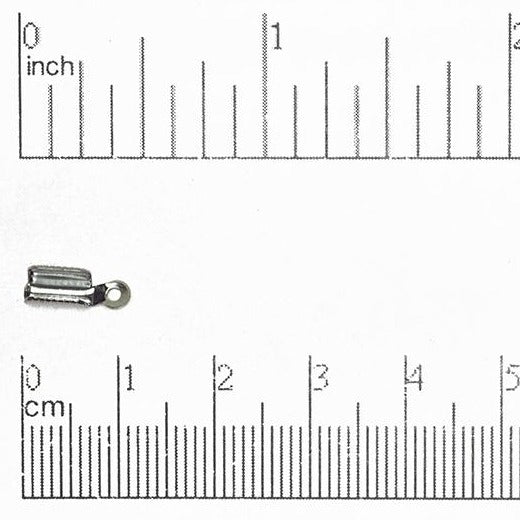 Cord End Fold-Over 2.5mm for Cord or Chain Multiple Colors - Per Dozen