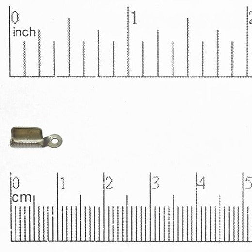 Cord End Fold-Over 2.5mm for Cord or Chain Multiple Colors - Per Dozen