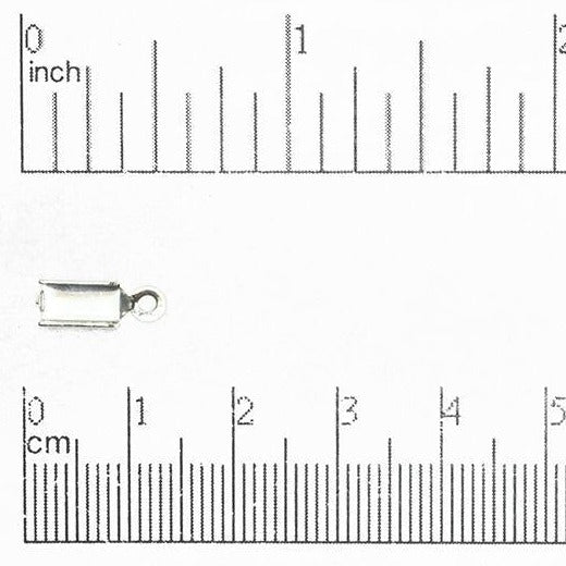 Cord End Fold-Over 3mm for Cord or Chain - Multiple Colors - Per Dozen