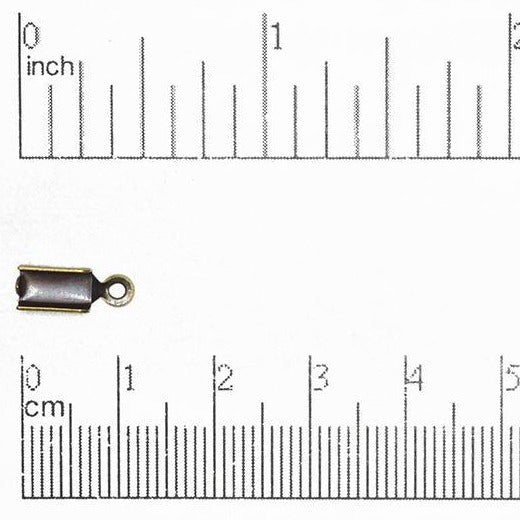 Cord End Fold-Over 3mm for Cord or Chain - Multiple Colors - Per Dozen
