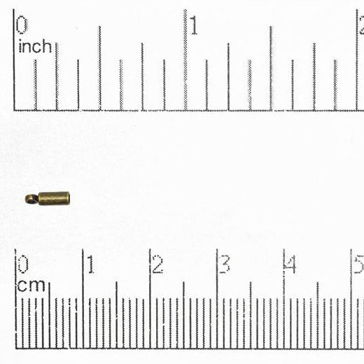 2mm Glue-In Cord End Cap in Multiple Colors - Sold by the Piece - CCAP2