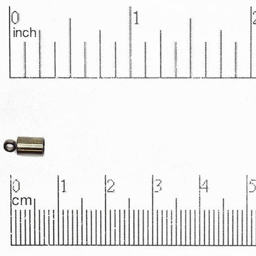 4mm Glue-In Cord End Cap in Multiple Colors - Sold by the Piece - CCAP4