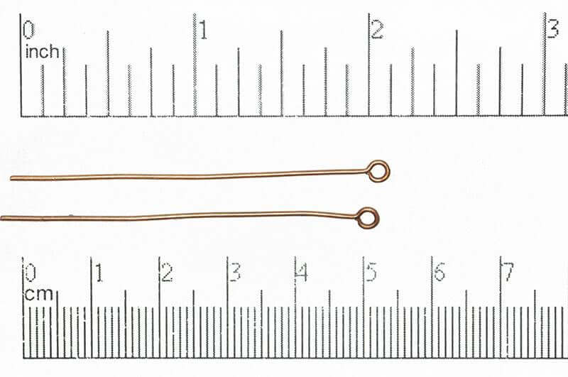 2 Inch Eye Pin - 20 Gauge Wire available in Multiple Colors made from Brass sold Individually - E/P2