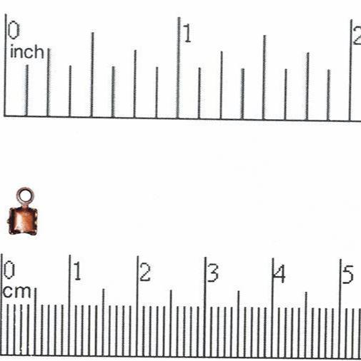3mm Rhinestone Chain Connector Ends - Sold by the Gross - Multiple Finishes - RCON3